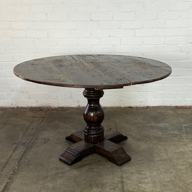 Vintage Rustic Pedestal Dining table 