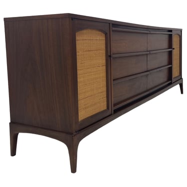 Free Shipping Within Continental US - Vintage Mid Century Modern Credenza Cabinet Dovetail Drawers. 