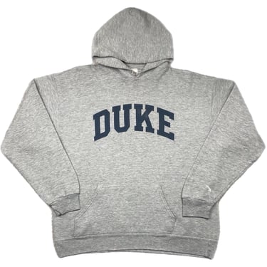 Vintage 90s Duke University Blue Devils Made in USA Collegiate Hoodie Sweatshirt Pullover Size Large 