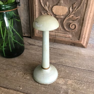 French Wood Hat Stand, Small, Original Paintwork, Millenary, Wig Stands, Painted, Doll Clothing 