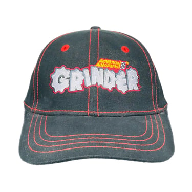 Vintage 90s/Y2K Advance Auto Parts Monster Jam “Grinder” Embroidered Strap Back Hat Cap 