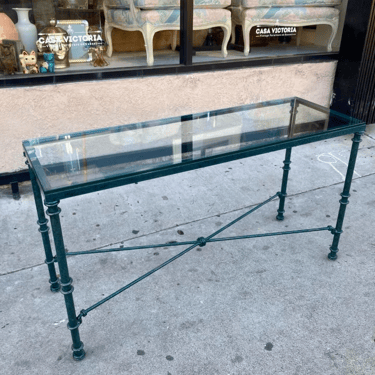 Age is Just a Number | 1980s Metal Console Table 