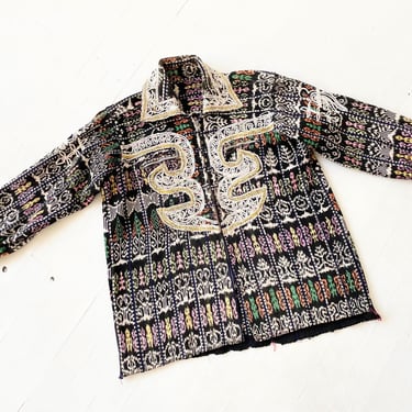 Vintage Embroidered Woven Textile Jacket 