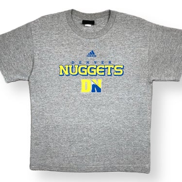 Vintage 00s/Y2K Adidas Denver Nuggets Basketball Graphic T-Shirt Size Medium 