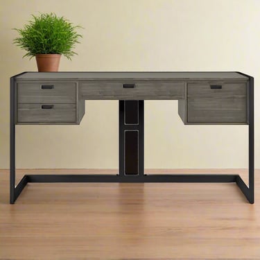 Hampden Acacia Wood 60" Wide Desk in Weathered Grey FFW258-630