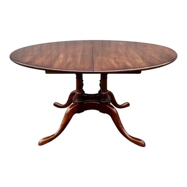 Statton OldTowne Cherry Queen Anne Oval Dining Table 