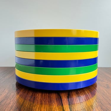8 Heller Multicolor Stacking Dinner Plates Designed by Massimo Vignelli 