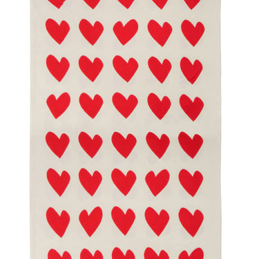 Kerri Rosenthal - Cream w/ Large Red Hearts Scarf