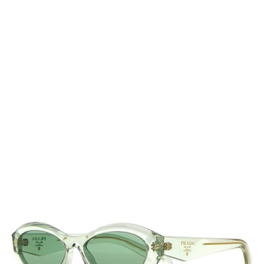 Prada Women Green Acetate Sunglasses