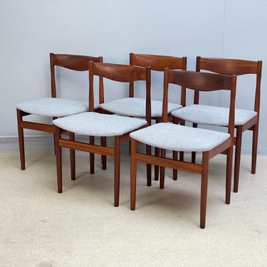 Set of 5 Vintage Danish Dining Chairs from the 1960s 