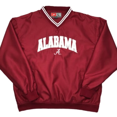 Vintage 90s Pro Player University of Alabama Crimson Tide Embroidered Windbreaker Pullover Jacket Size Large/XL 