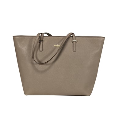 Kate Spade - Grey Saffiano Leather Tote Bag