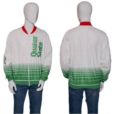 1980s Quaker State Racing Tyvek Paper Windbreaker L