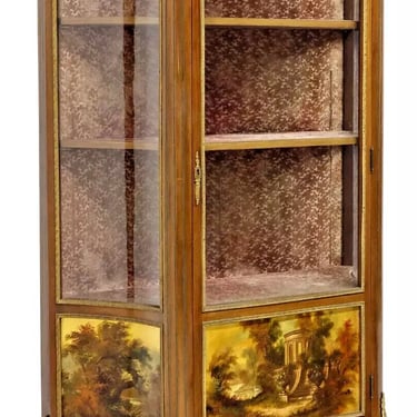 Antique Vitrine, Cabinet, French Louis XV Style, 'Vernis Martin', E. 1900s!!