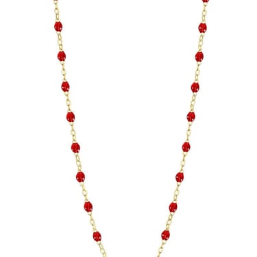16.5&quot; Classic Gigi Necklace - Ruby + Yellow Gold