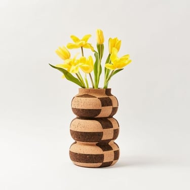 Anni Checkered Cork Vase 