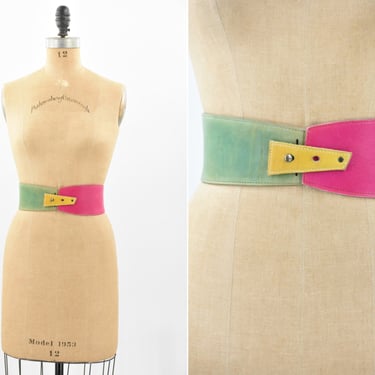 Vintage Colorblock belt 
