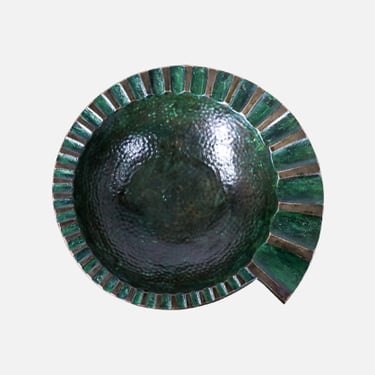 Vintage Bronze Swirl Bowl by Dayagi