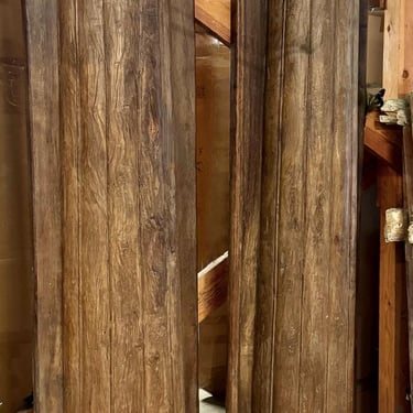 Stunning Pair of Large Antique Teak Half Column Pillars from Terra Nova Designs Los Angeles 