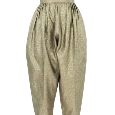 Gold Lurex Jodhpur Pants