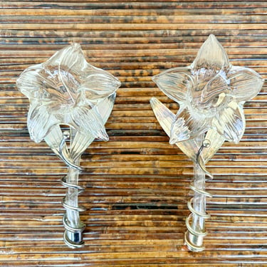 Pair of Glass Lilies