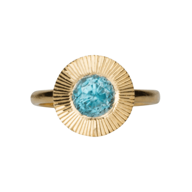 Blue Zircon Aurora Statement Ring — Corey Egan Trunk Show