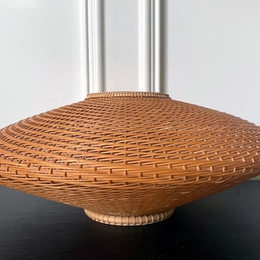 Japanese Modern Bamboo Sculptural Basket Nakatomi Hajime