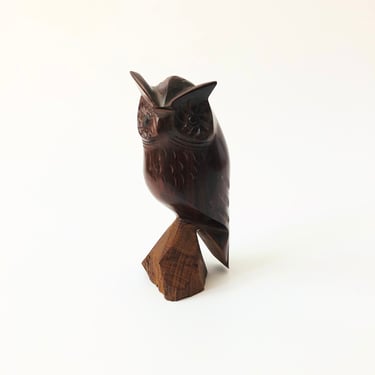 Carved Ironwood Owl 