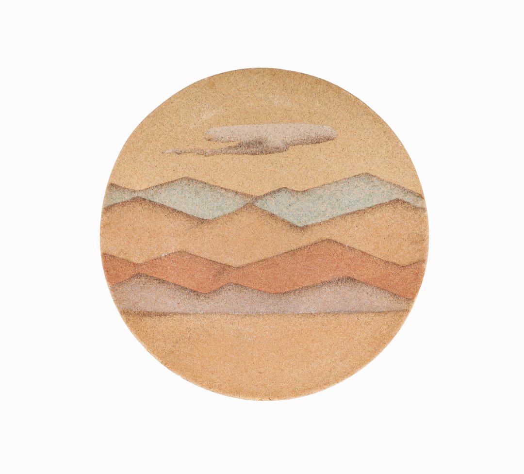 JCPenney Ceramic Plate Wall Hanging Vintage Navajo Sand Painting