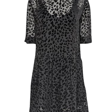 Rag &amp; Bone - Black Short Sleeve Mock Neck Drop Waist Dress Sz S