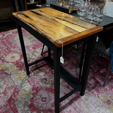 Petite reclaimed wood table/desk. 28” x 15” x 30” 