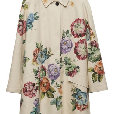 Prada Women Printed Cotton Single-Breasted Coat