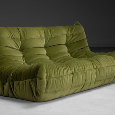 Togo Three Seater Sofa in Velvet