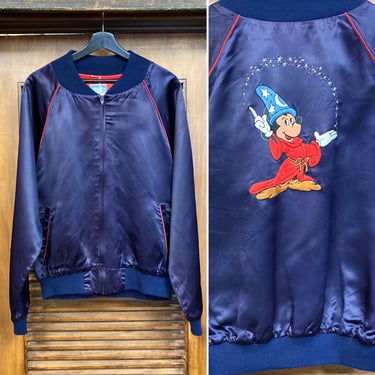 Vintage 1980’s Size XL Mickey Mouse Disney Fantasia Bomber Jacket, 80’s Bomber, Vintage Disney, Vintage Clothing 