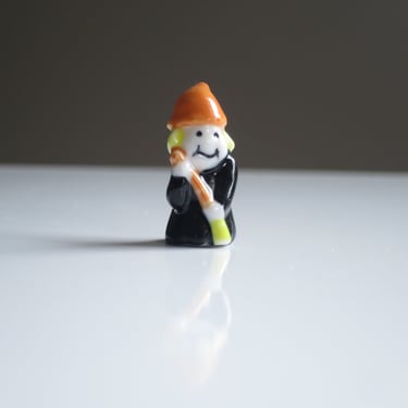 Tiny Porcelain Witch, Halloween Miniature 