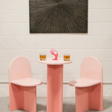 Pink Bistro Table and Chairs