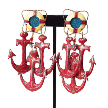 LUNCH AT THE RITZ- 1989 Anchors Away Earrings