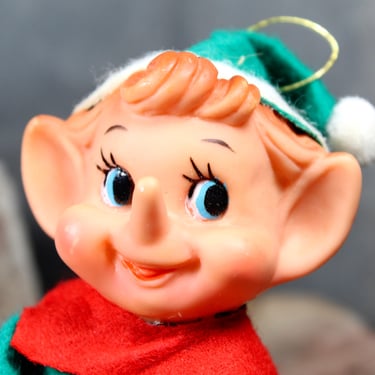 Vintage Knee-Hugger Elf | Circa 1950s | Adorable Takaraya Bussan Corporation Christmas Elf | Made in Japan | Bixley Shop 
