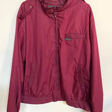 Men's Members Only Full Zip Jacket Cranberry | Size 1X 