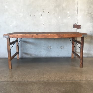 Rustic Teak Folding Table- 'Dining' Size
