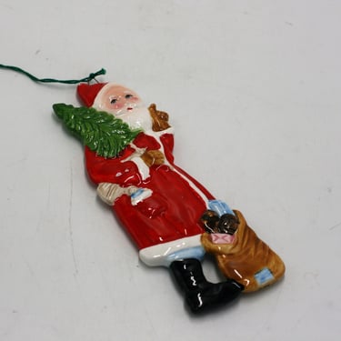 vintage ceramic Santa Claus ornament made in Japan 1979 