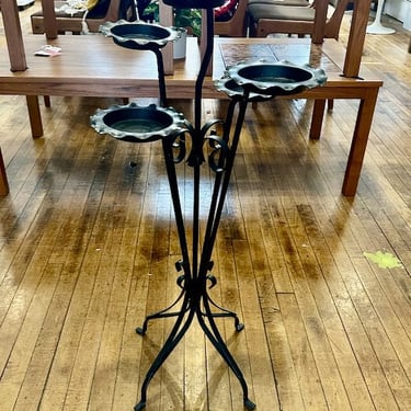 1950s Wrought Iron Plant Stand