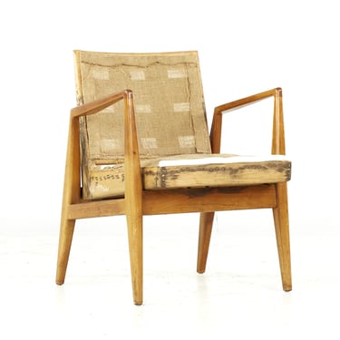 Jens Risom Mid Century Walnut Lounge Chair - mcm 