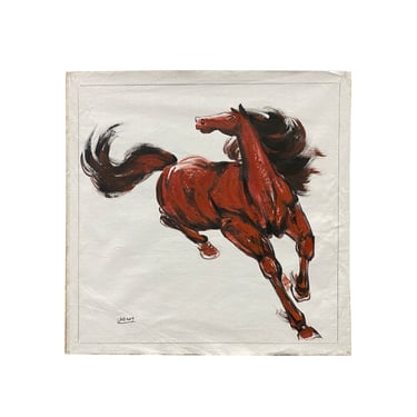 Oil Paint Canvas Art Brick Red Artistic Racing Horse Wall Decor Painting ws3413E 