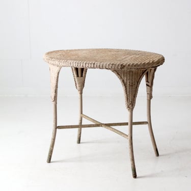 antique wicker table 