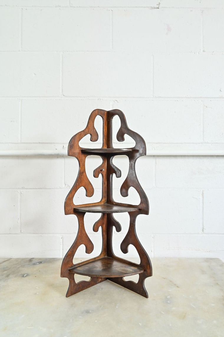 vintage carved wood corner shelf | Joliette | Pickering, ON, Canada