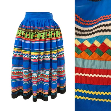 Vtg Vintage 1950s 50s Seminole Native American Authentic Rare Patchwork Skirt 