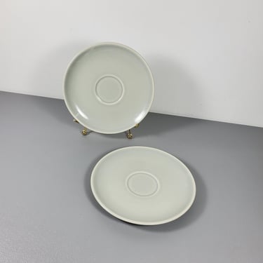 Set of 2 Universal Ballerina Gray Saucer Plates 