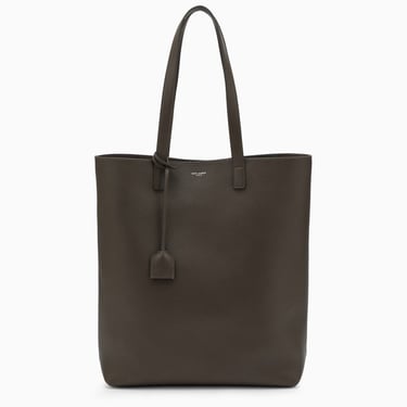 Saint Laurent Bold Khaki Leather Shopping Bag