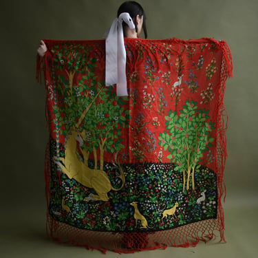 2963a / giorgio di sant angelo unicorn tapestry scarf 